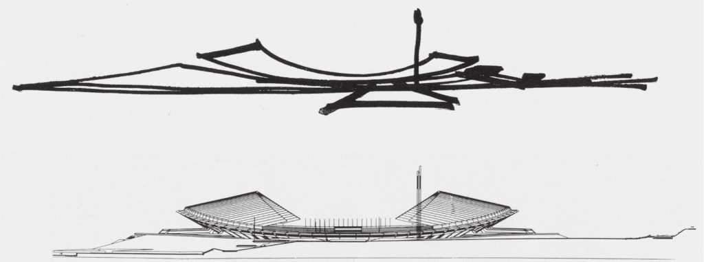 Skica i nacrt pročelja – Boris Magaš
